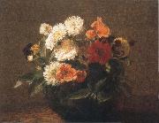 Flowers in an Earthenware Vase Henri Fantin-Latour